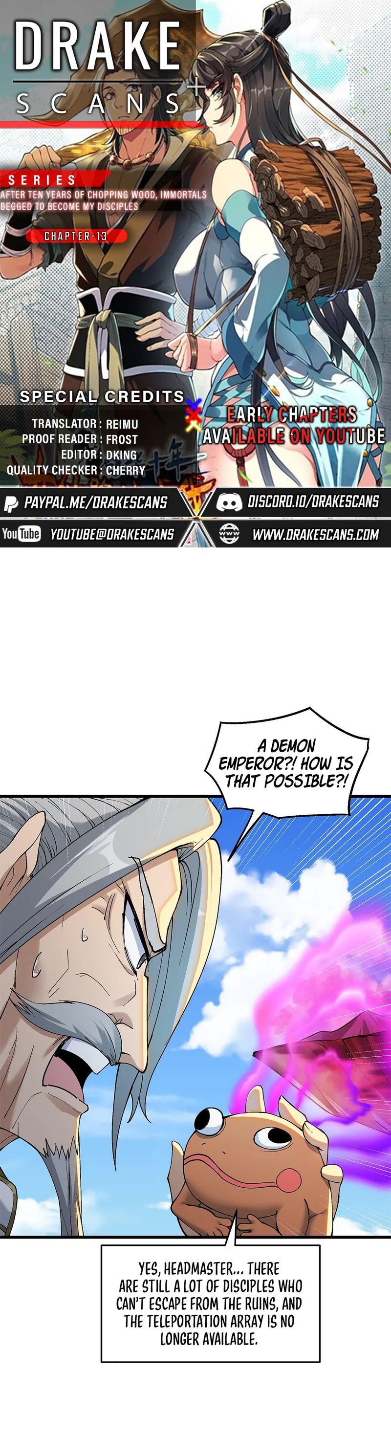 After Ten Years of Chopping Wood, Immortals Begged To Become My Disciples Chapter 13 170 001