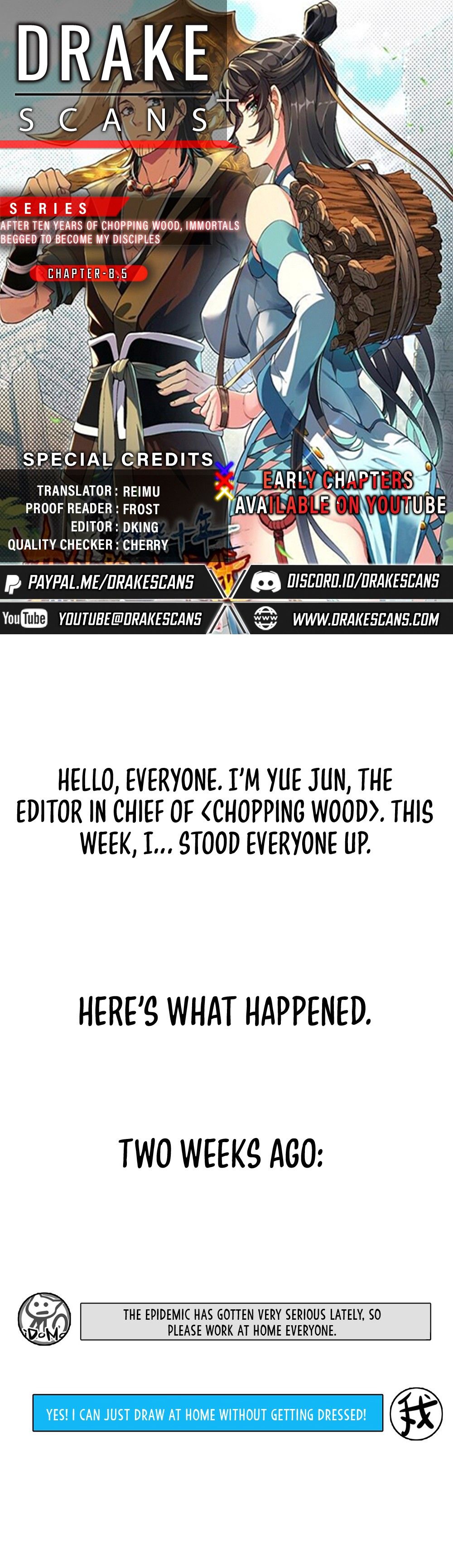 After Ten Years of Chopping Wood, Immortals Begged To Become My Disciples Chapter 8.5 20 001