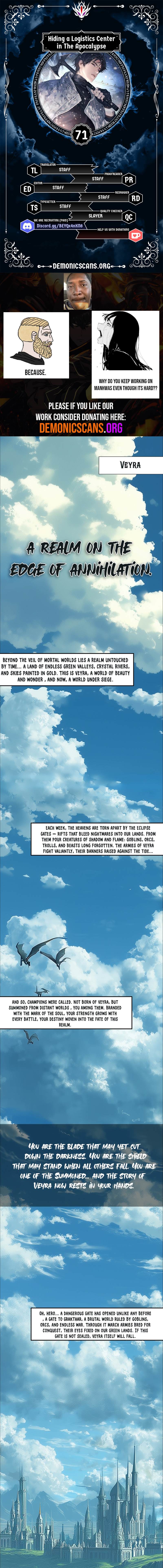 Hiding a Logistics Center in The Apocalypse Chapter 71 68 01