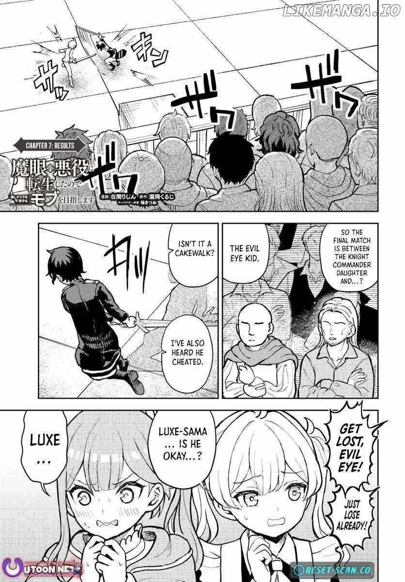 I Was Reincarnated as the Villain With Evil Eyes, so I Aim to Be a Mob Character Chapter 7.1 53 3