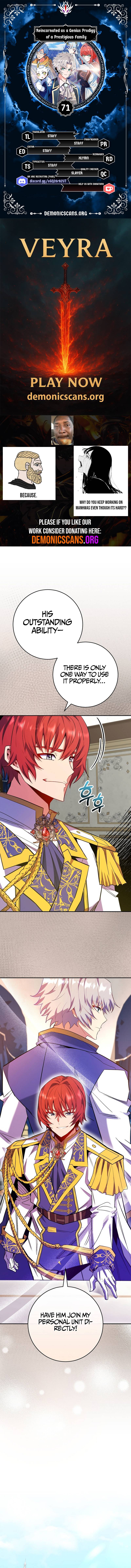 Reincarnated as a Genius Prodigy of a Prestigious Family Chapter 71 62 01